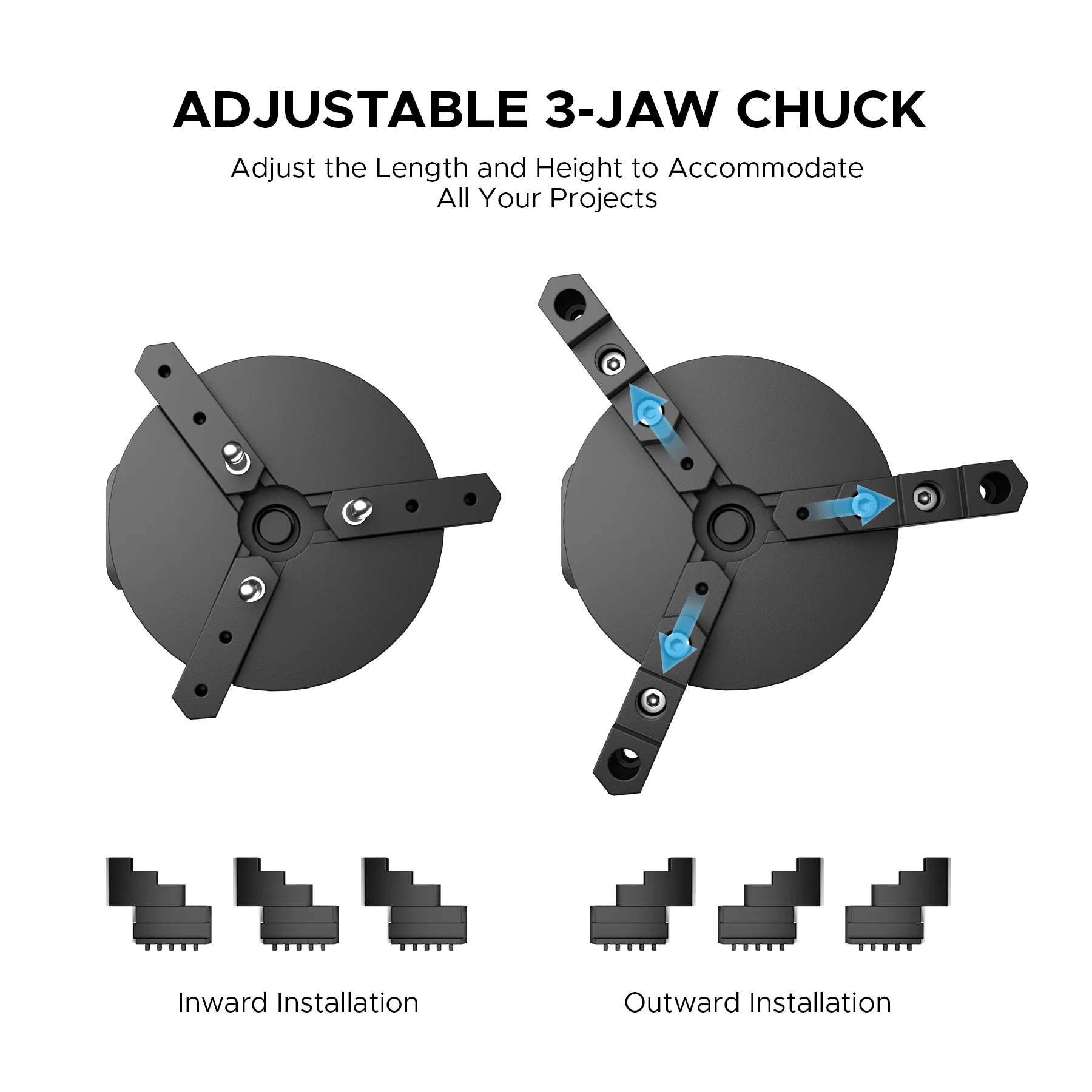 70mm Rotary Axis Attachment for Fiber Laser Engraver(FOR ALL FIBER MACHINES) - Image 3