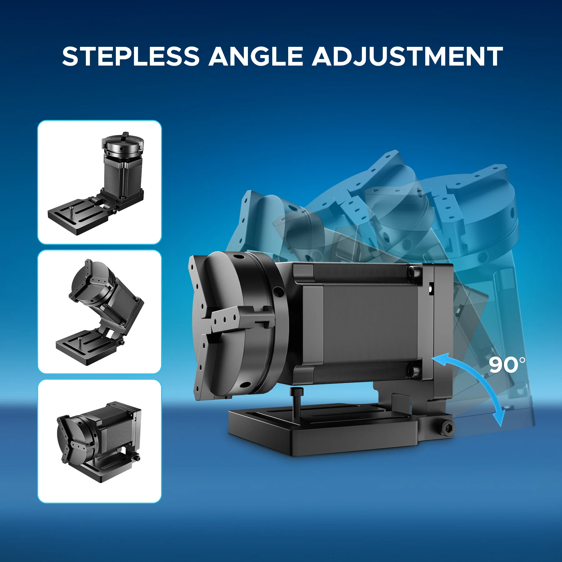 70mm Rotary Axis Attachment for Fiber Laser Engraver(FOR ALL FIBER MACHINES) - Image 4