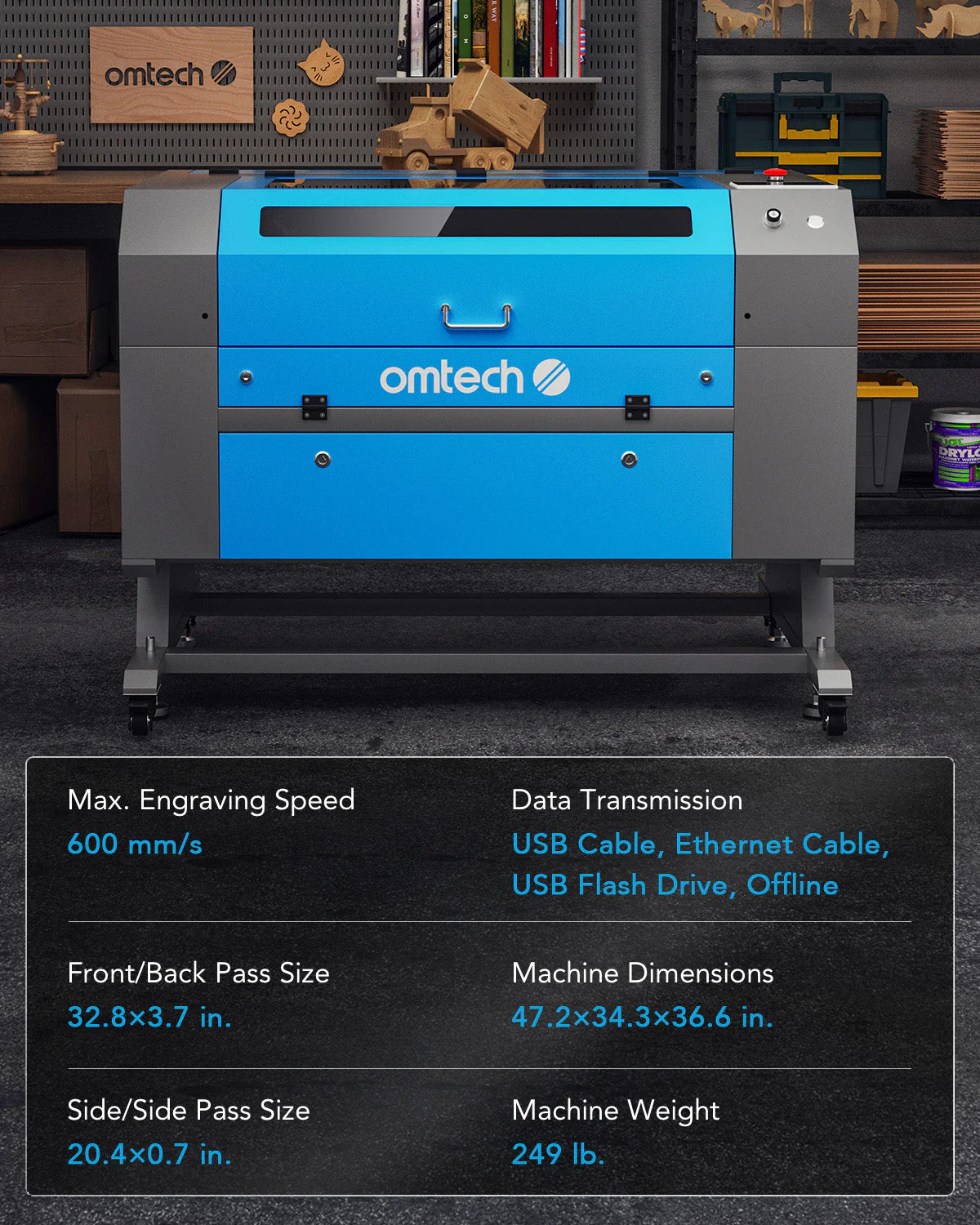 Pre-Owned AF2028-60 - 60W CO2 Laser Engraver Cutting Machine with 20” x 28” Working Area and Auto Focus - Image 9