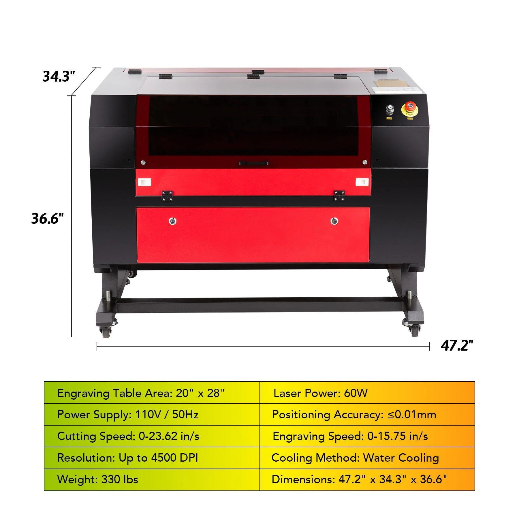 Pre-Owned AF2028-60 -  60W CO2 Laser Engraver Cutting Machine with 20” x 28” Working Area (with Auto Focus) - Image 7