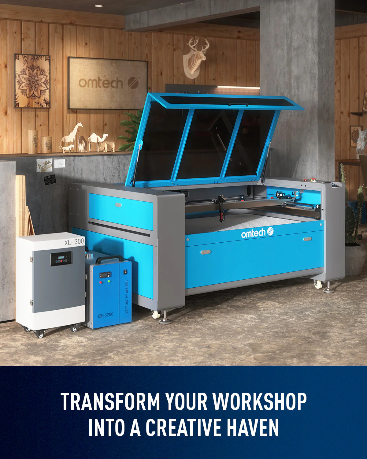 Pre-Owned AF3555-130 - 130W CO2 Laser Engraver Cutting Machine with 35'' x 55'' Working Area with Auto Focus - Image 6