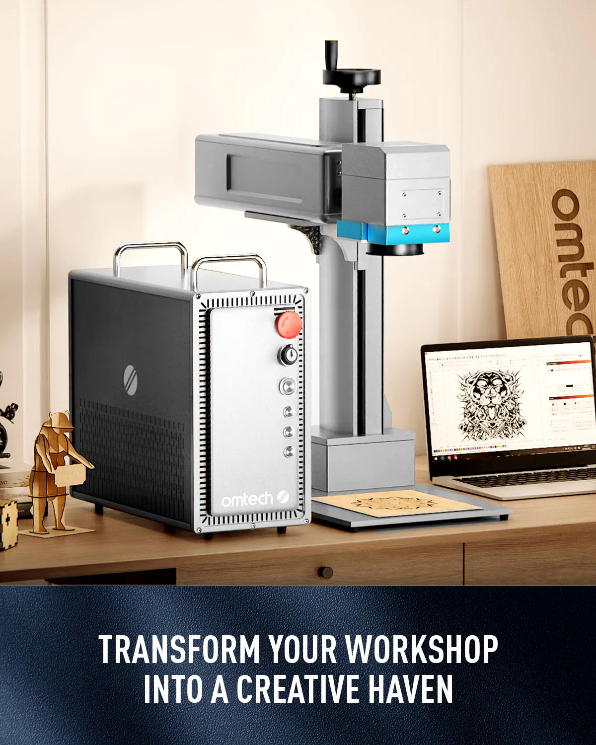 Pre-Owned FM6969-50S-50W SPLIT FIBER LASER MARKER ENGRAVING MACHINE WITH 6.9'' X 6.9'' WORKING AREA AND BUILT-IN CAMERA FUNCTION - Image 5