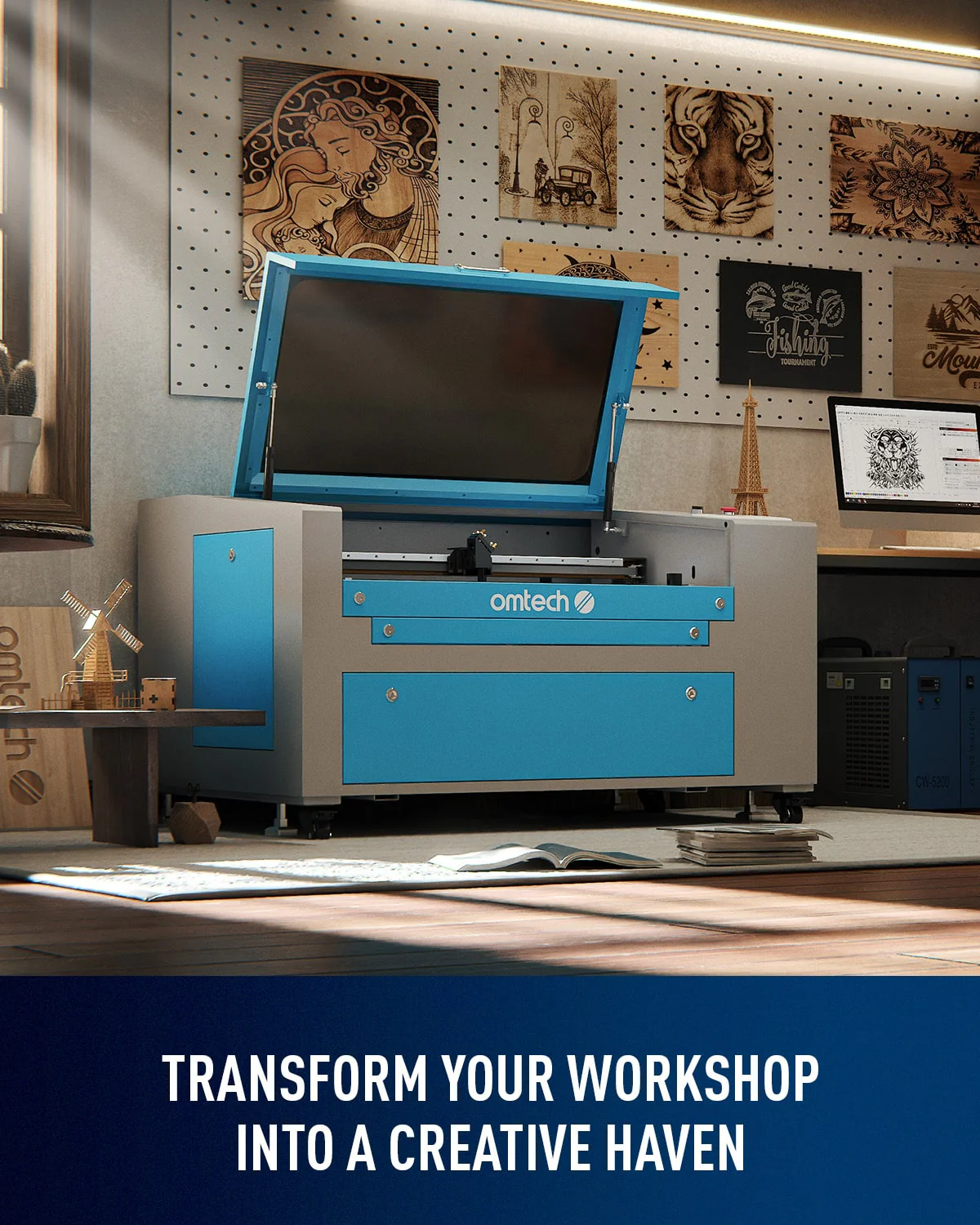 Pre-Owned MF1624-60 - 60W CO2 Laser Engraver Cutting Machine with 16” x 24” Working Area - Image 9