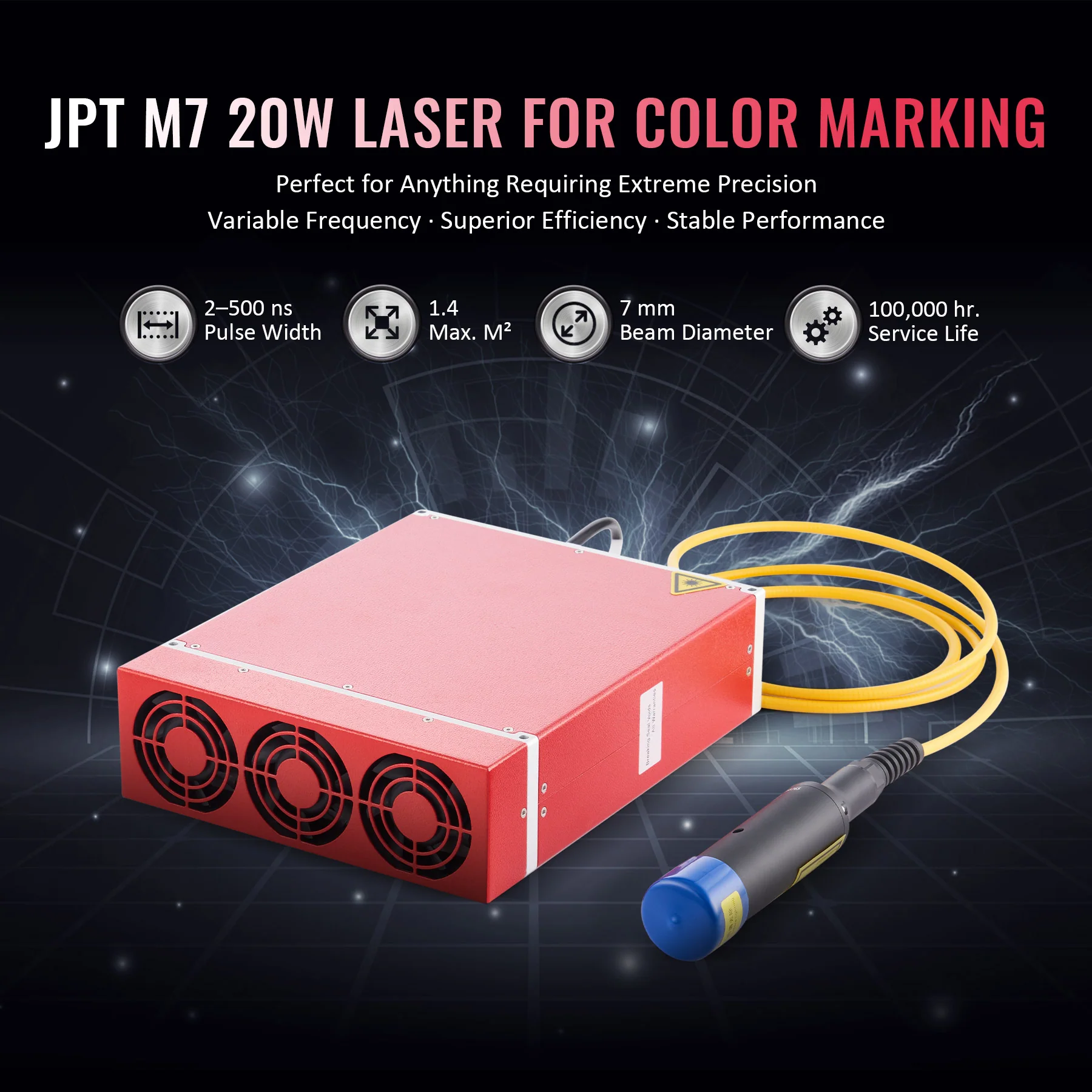 Pre-Owned MP6969-20 - 20W MOPA FIBER LASER MARKING ENGRAVING MACHINE WITH 6.9” X 6.9” WORKING AREA - Image 4