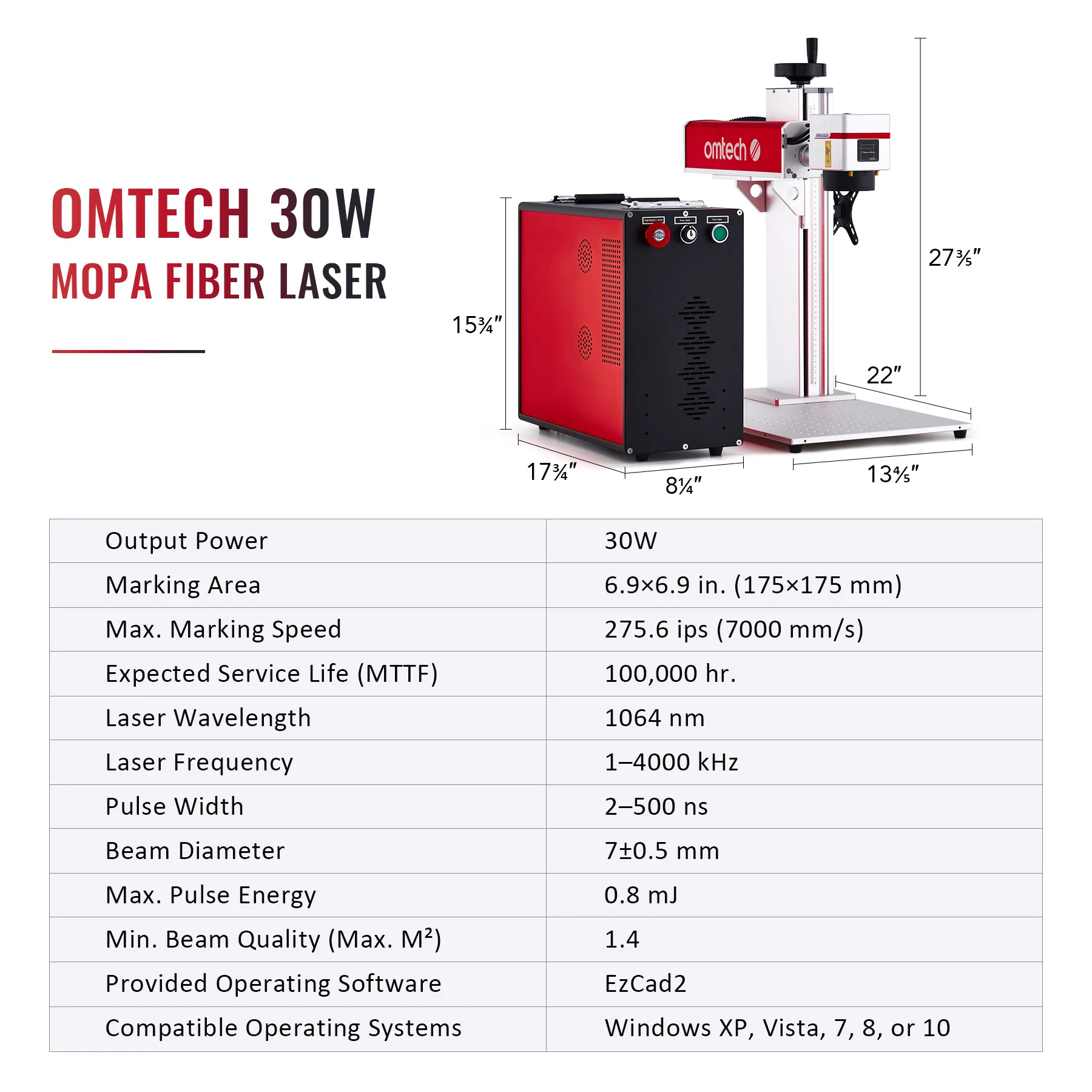 Pre-Owned MP6969-30 - 30W MOPA FIBER LASER MARKING ENGRAVING MACHINE WITH 6.9” X 6.9” WORKING AREA - Image 5