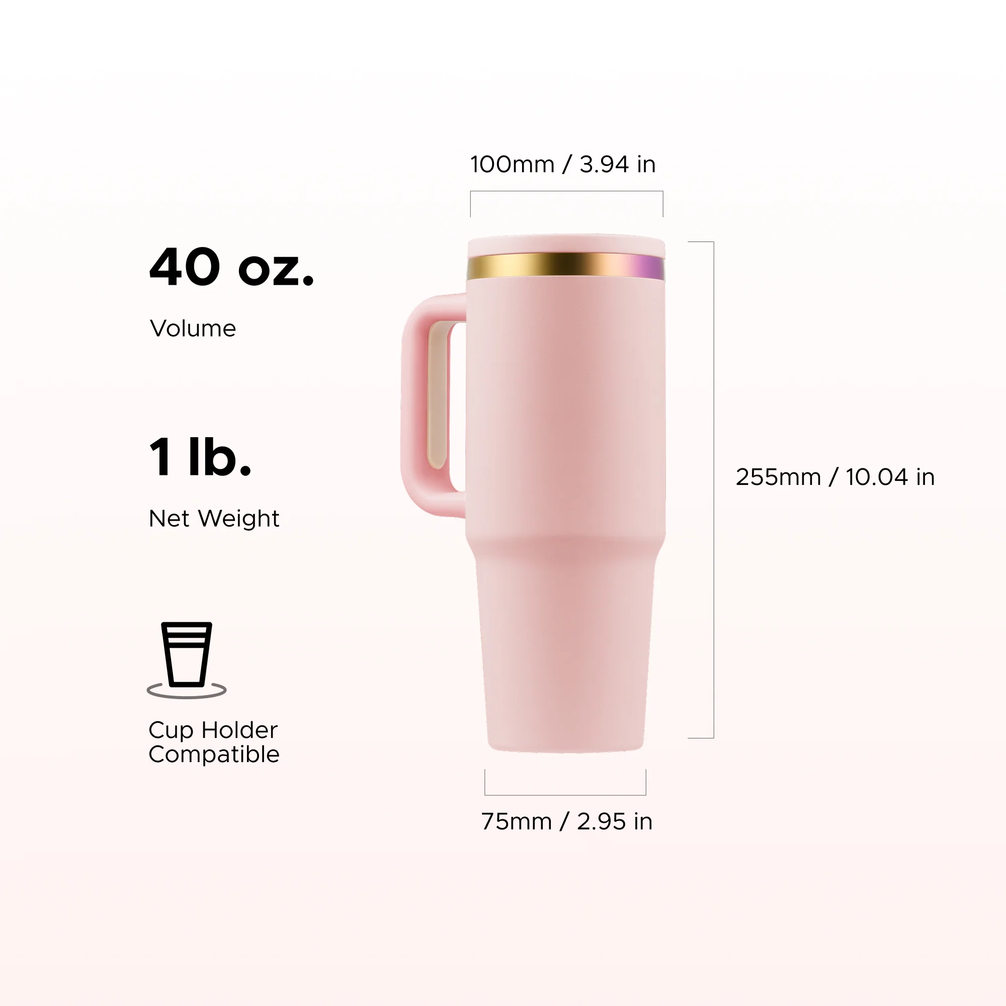 OMTech 40 oz. Tumblers with Handle & Lid, 12 Pack Tumbler Bulk with Double Wall Vacuum Insulation - Image 4