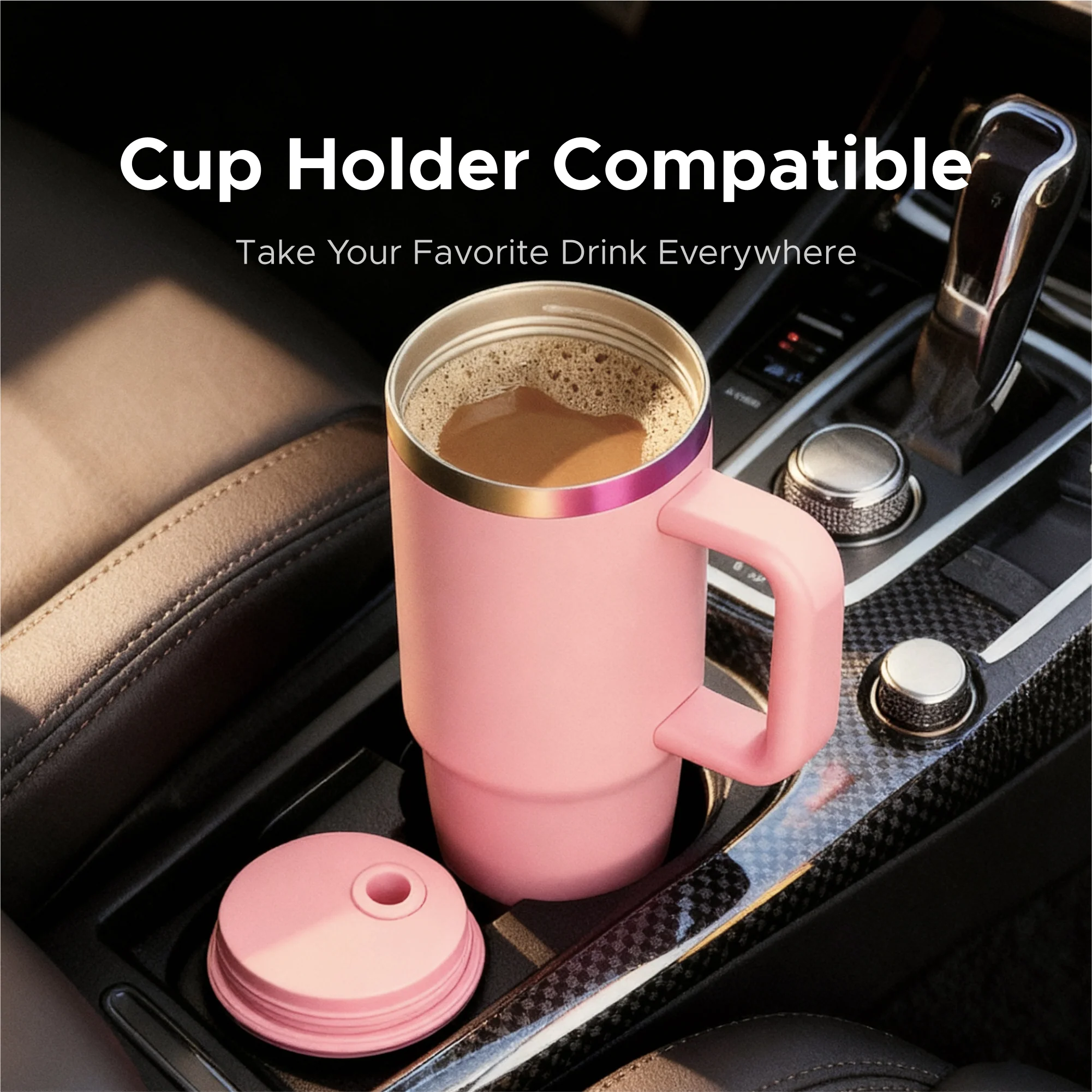 OMTech 40 oz. Tumblers with Handle & Lid, 12 Pack Tumbler Bulk with Double Wall Vacuum Insulation - Image 6