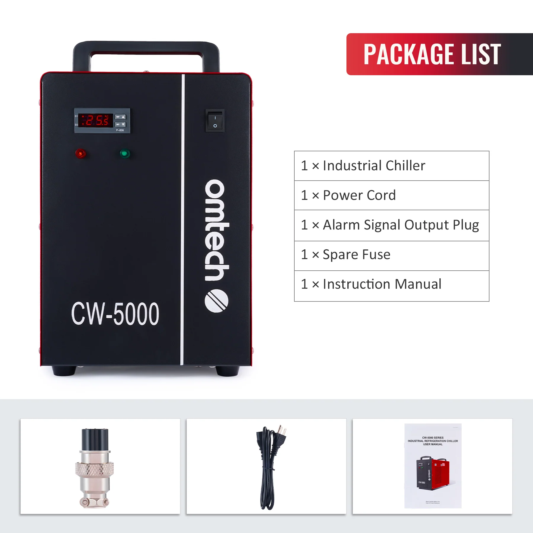 Pre-Owned OMTech CW-5000 Industrial Water Chiller for 50-100W CO2 Laser Engraving Machine - Image 9