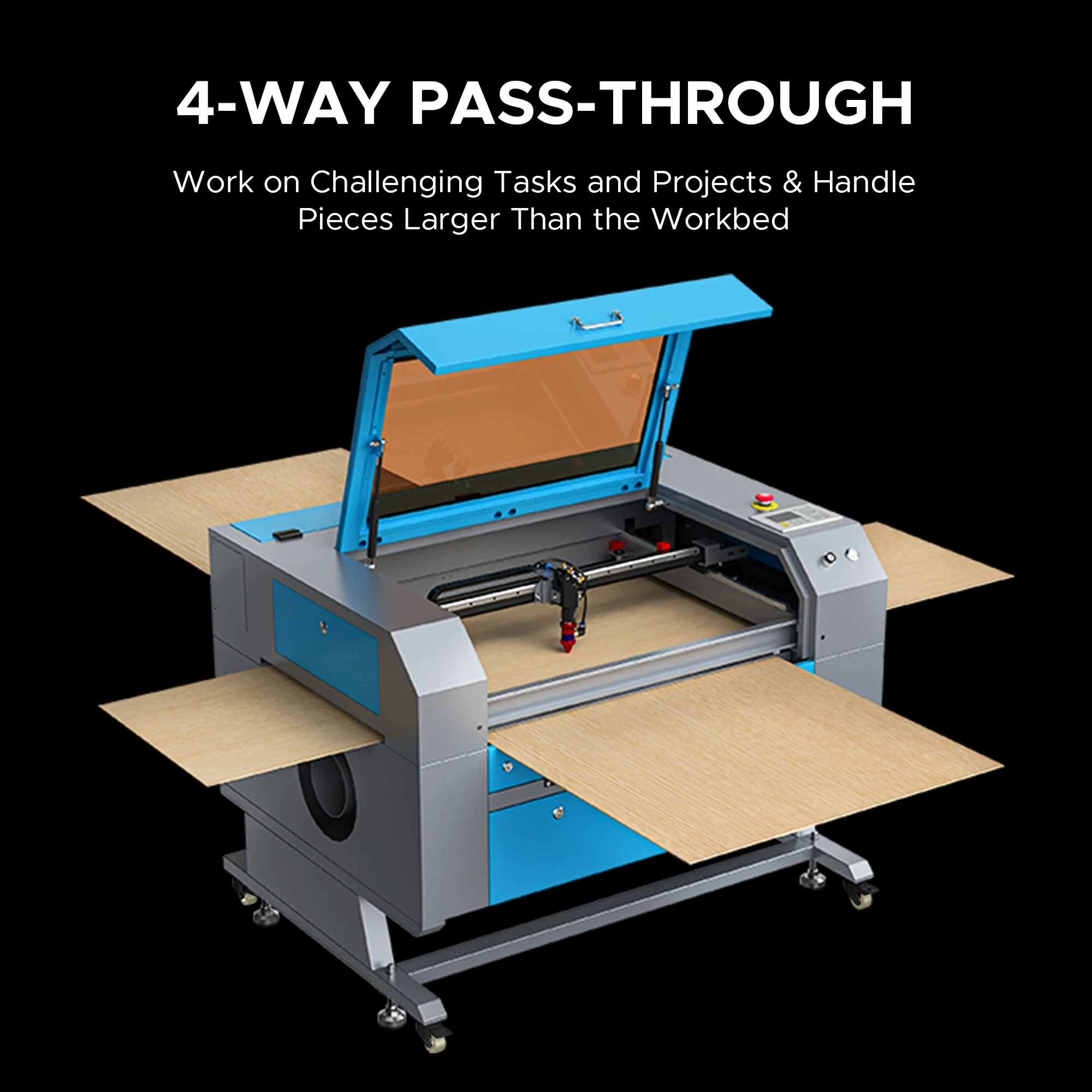 Pre-Owned OMTech Maker AF2028-60 60W CO2 Laser Cutter and Engraver with 20" x 28" Working Area and Autofocus - Image 13