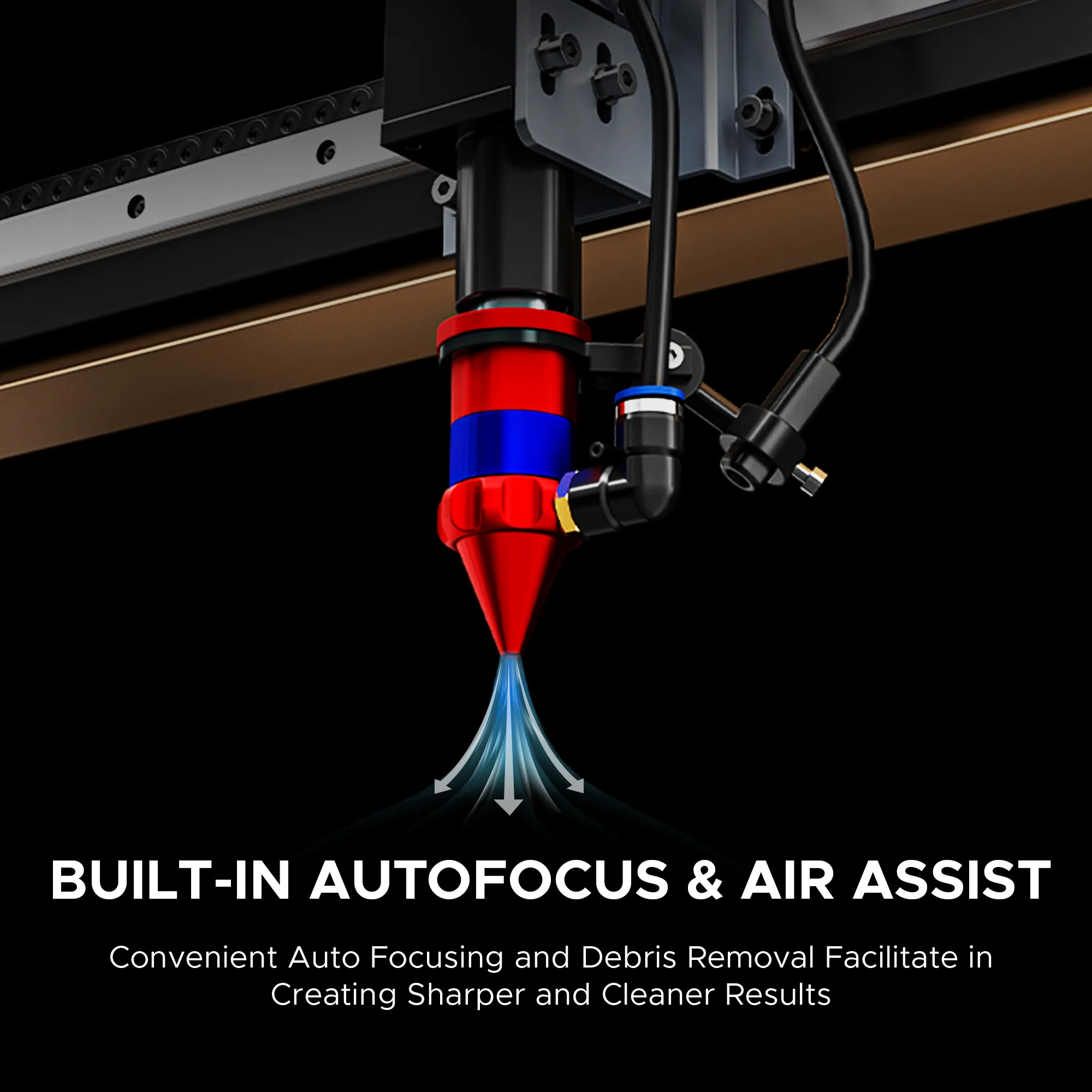 Pre-Owned OMTech Maker AF2028-60 60W CO2 Laser Cutter and Engraver with 20" x 28" Working Area and Autofocus - Image 16