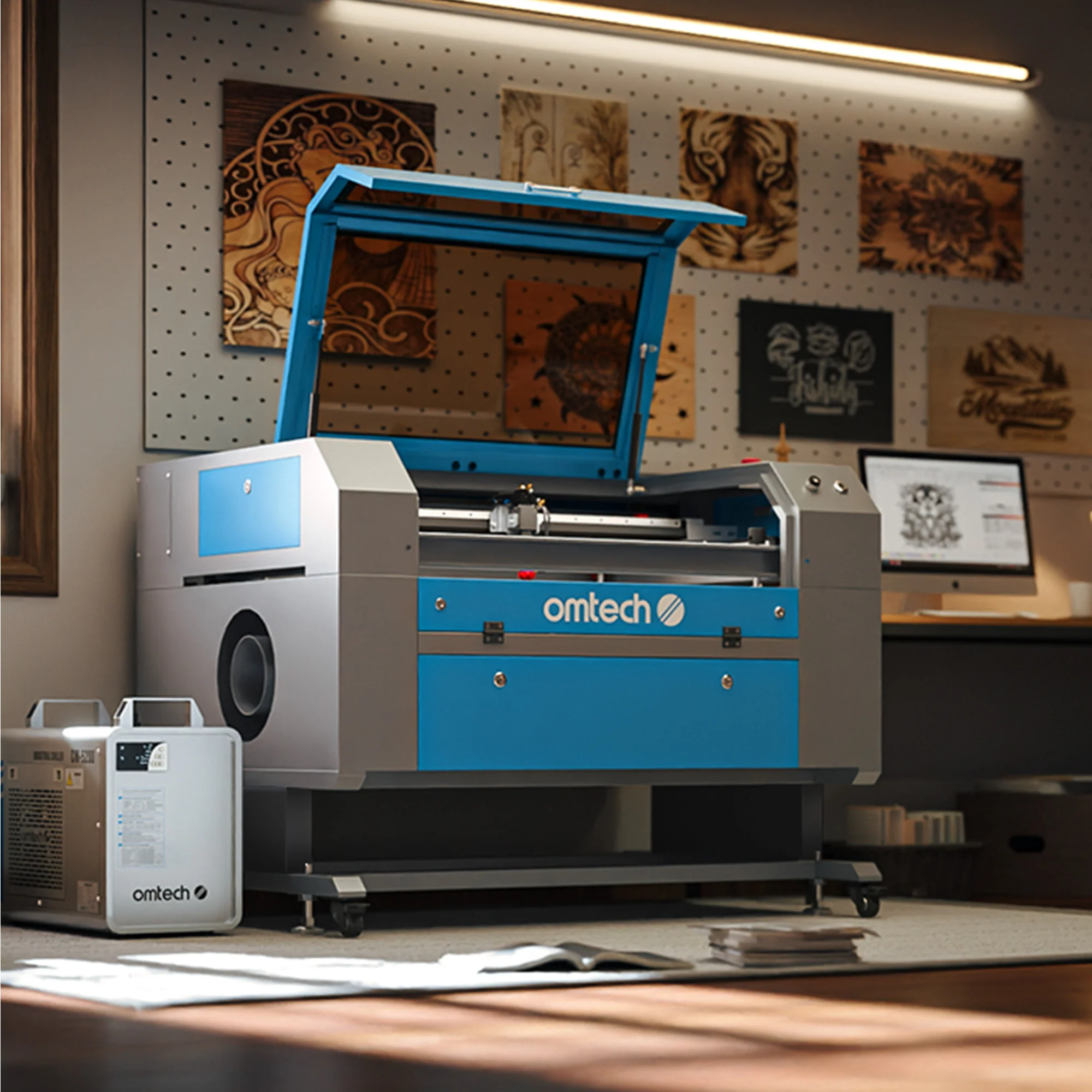 Pre-Owned OMTech Maker AF2028-80 90W CO2 Laser Cutter and Engraver with 20" x 28" Working Area and Autofocus - Image 12