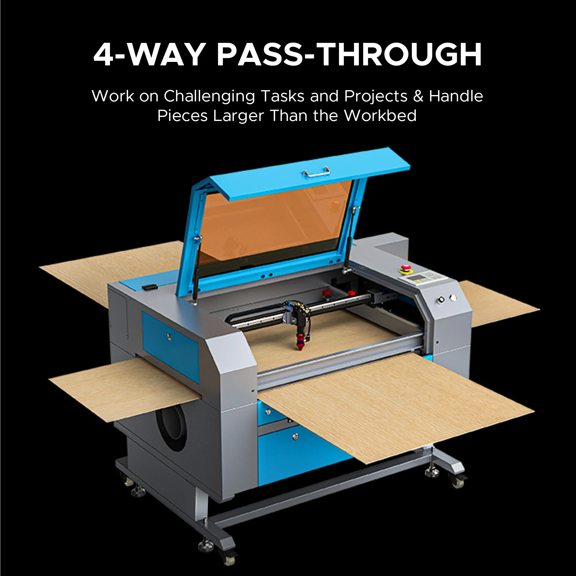 Pre-Owned OMTech Maker AF2028-80 90W CO2 Laser Cutter and Engraver with 20" x 28" Working Area and Autofocus - Image 14