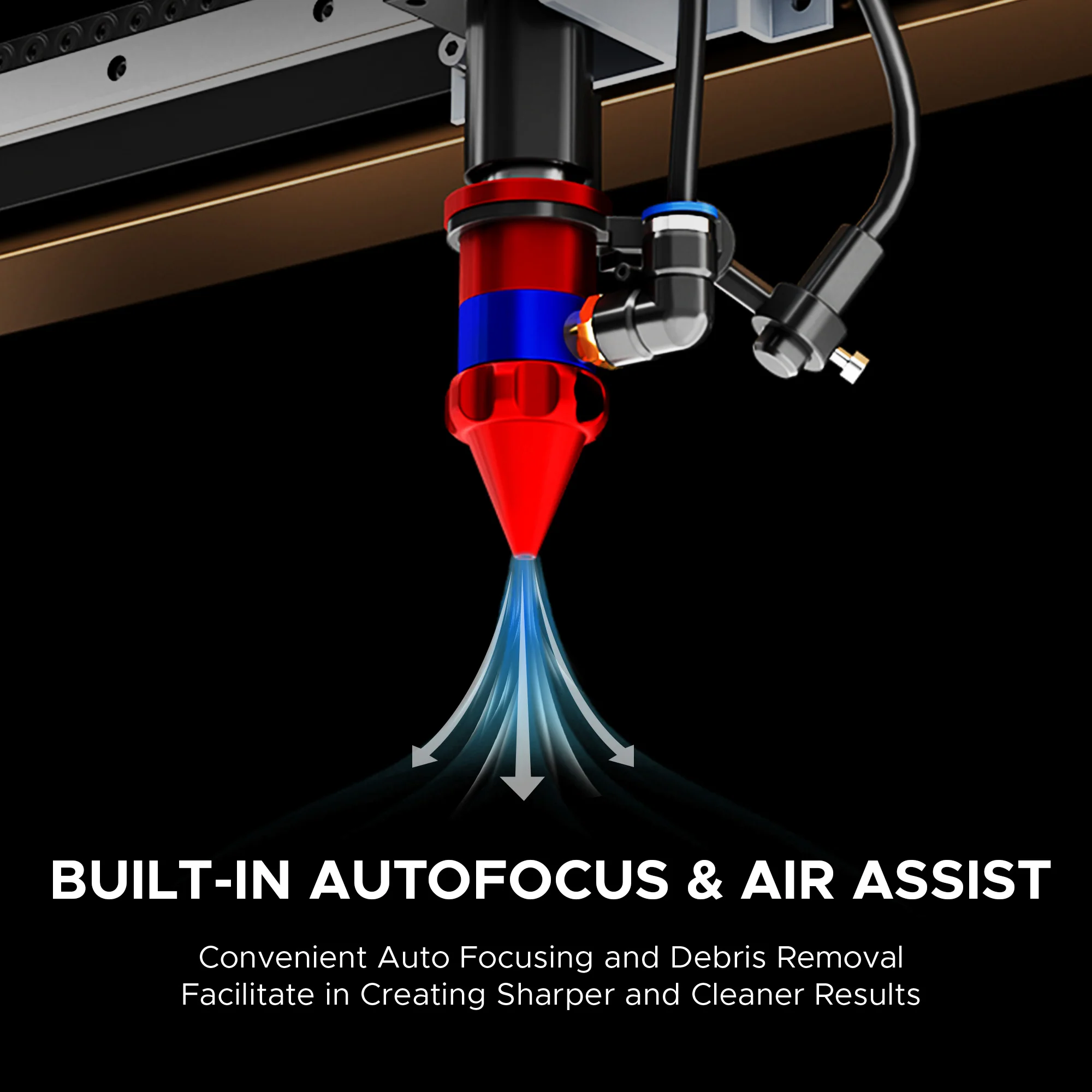 Pre-Owned OMTech Maker AF2028-80 90W CO2 Laser Cutter and Engraver with 20" x 28" Working Area and Autofocus - Image 15