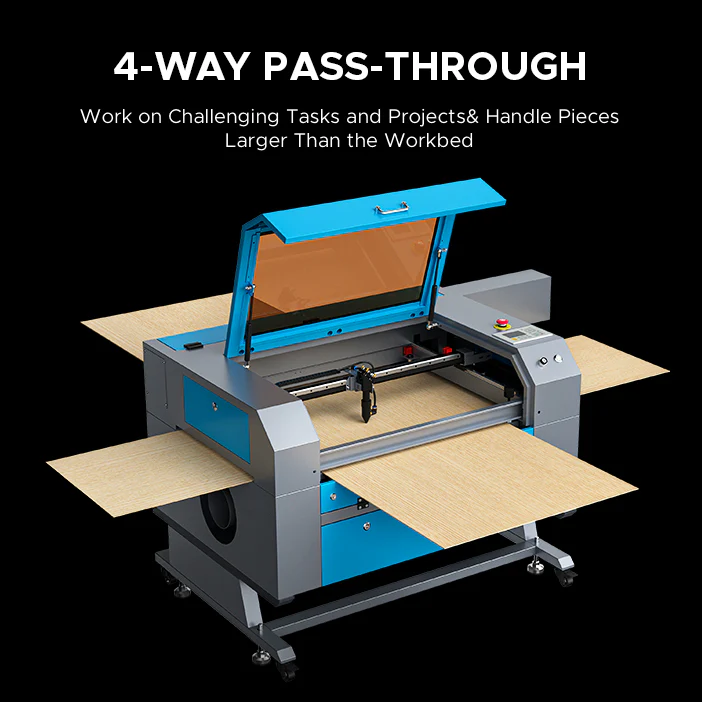 OMTech Maker MF2028-100 100W CO2 Laser Cutter and Engraver with 20" x 28" Working Area - Image 7