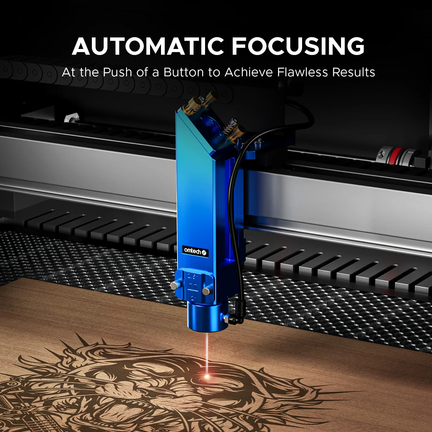 Pre-Owned OMTech Pro 2440, 80W CO2 Laser Engraver CUTTING MACHINE WITH AUTOFOCUS and Built-in Water Chiller - Image 10