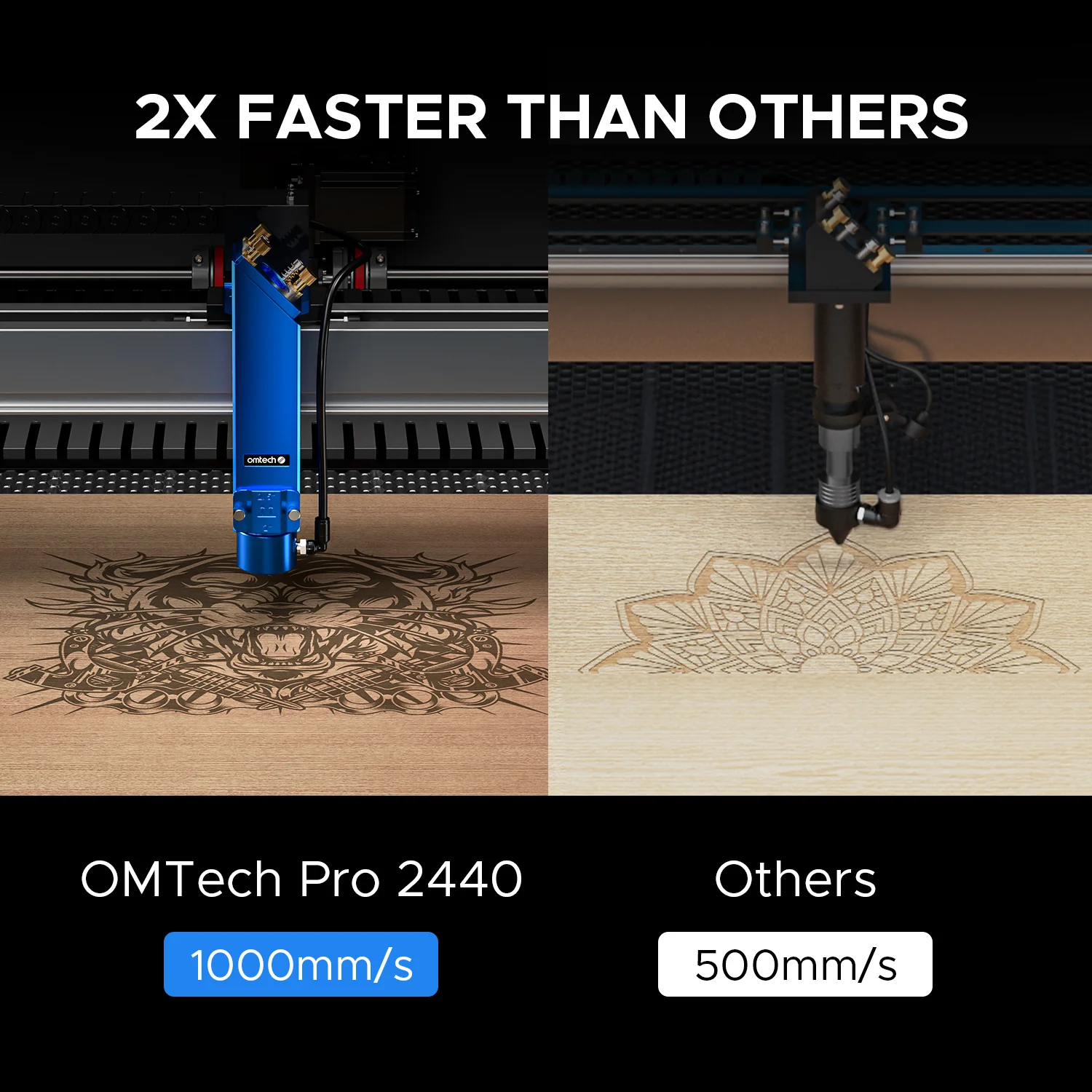 Pre-Owned OMTech Pro 2440, 80W CO2 Laser Engraver CUTTING MACHINE WITH AUTOFOCUS and Built-in Water Chiller - Image 7