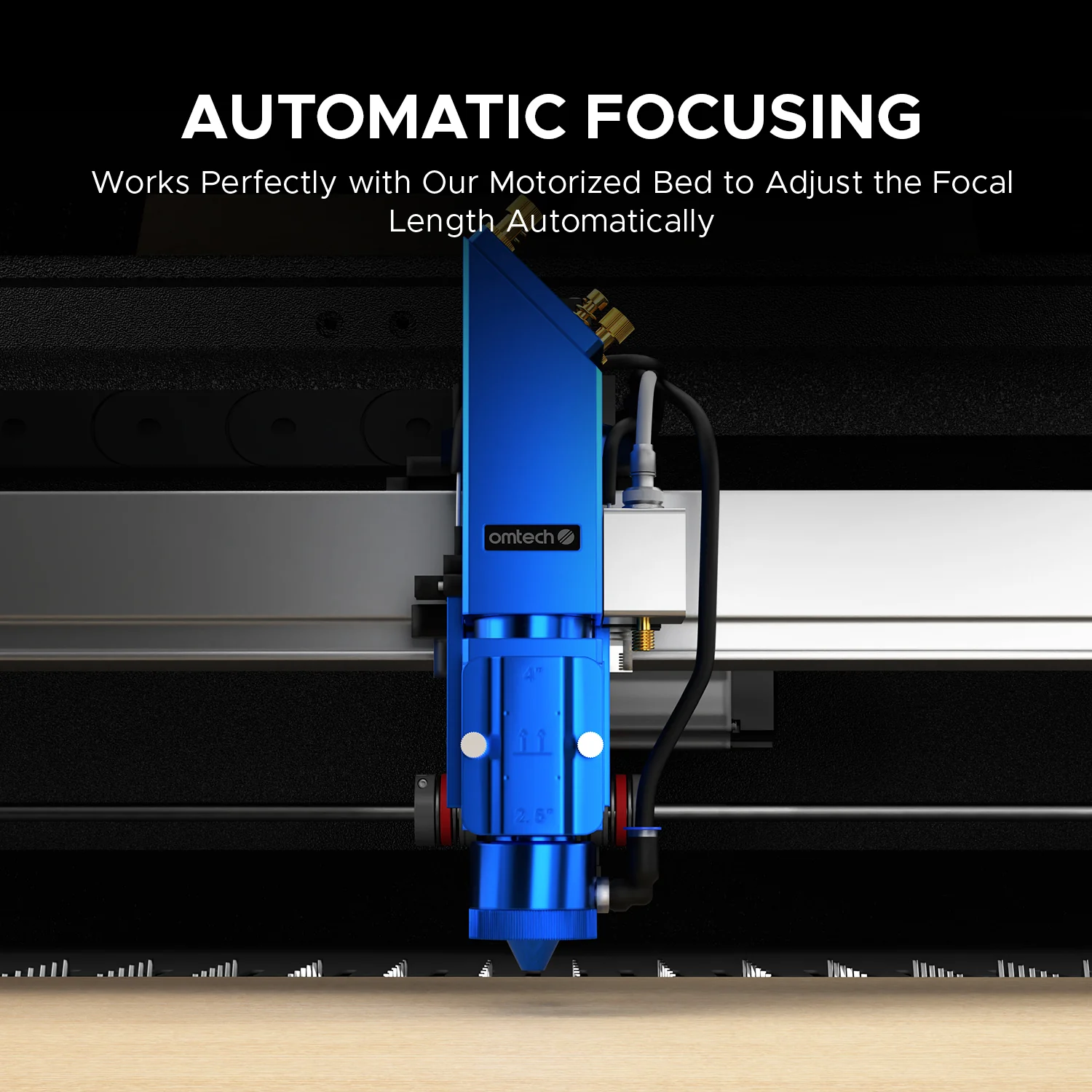 OMTech Pro 3655 Hybrid 150W Laser Cutting and Engraving Machine with 34'' x 54'' Working Area, Autofocus and Built-in Water Chiller - Image 10