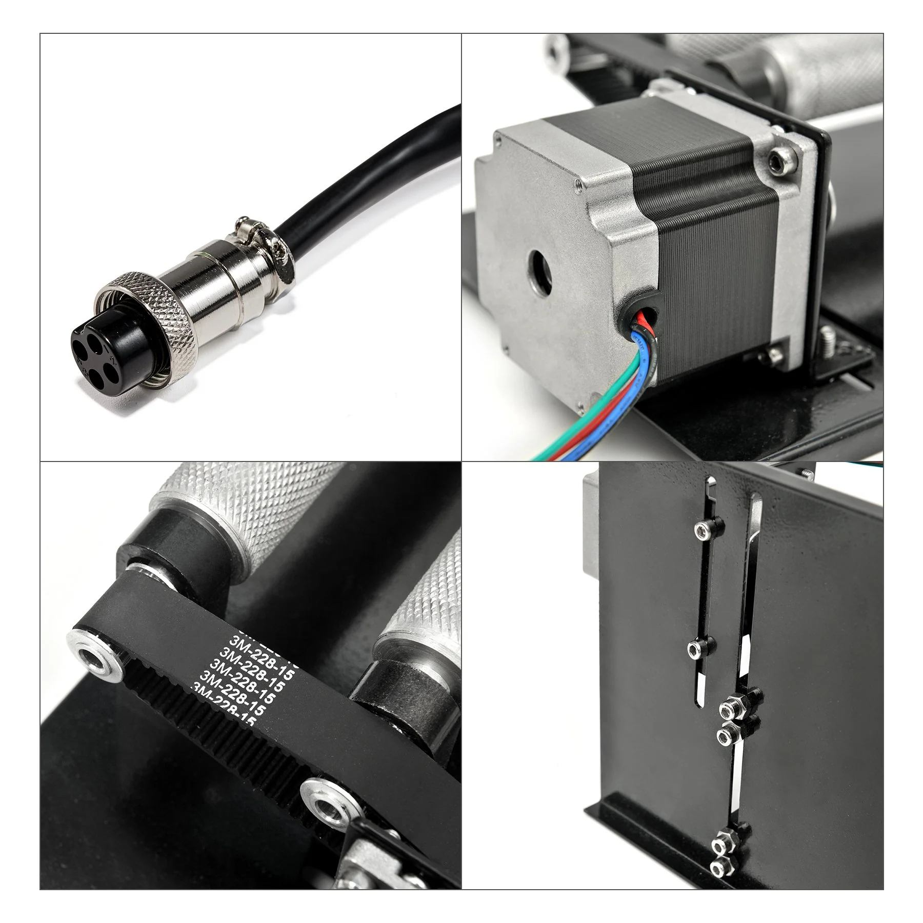 Rotary Axis Attachment for 50W and up CO₂ Laser Engraver Cutting Machine, for Perfectly-Cylindrical Objects (Upgraded 2020 Model) - Image 5