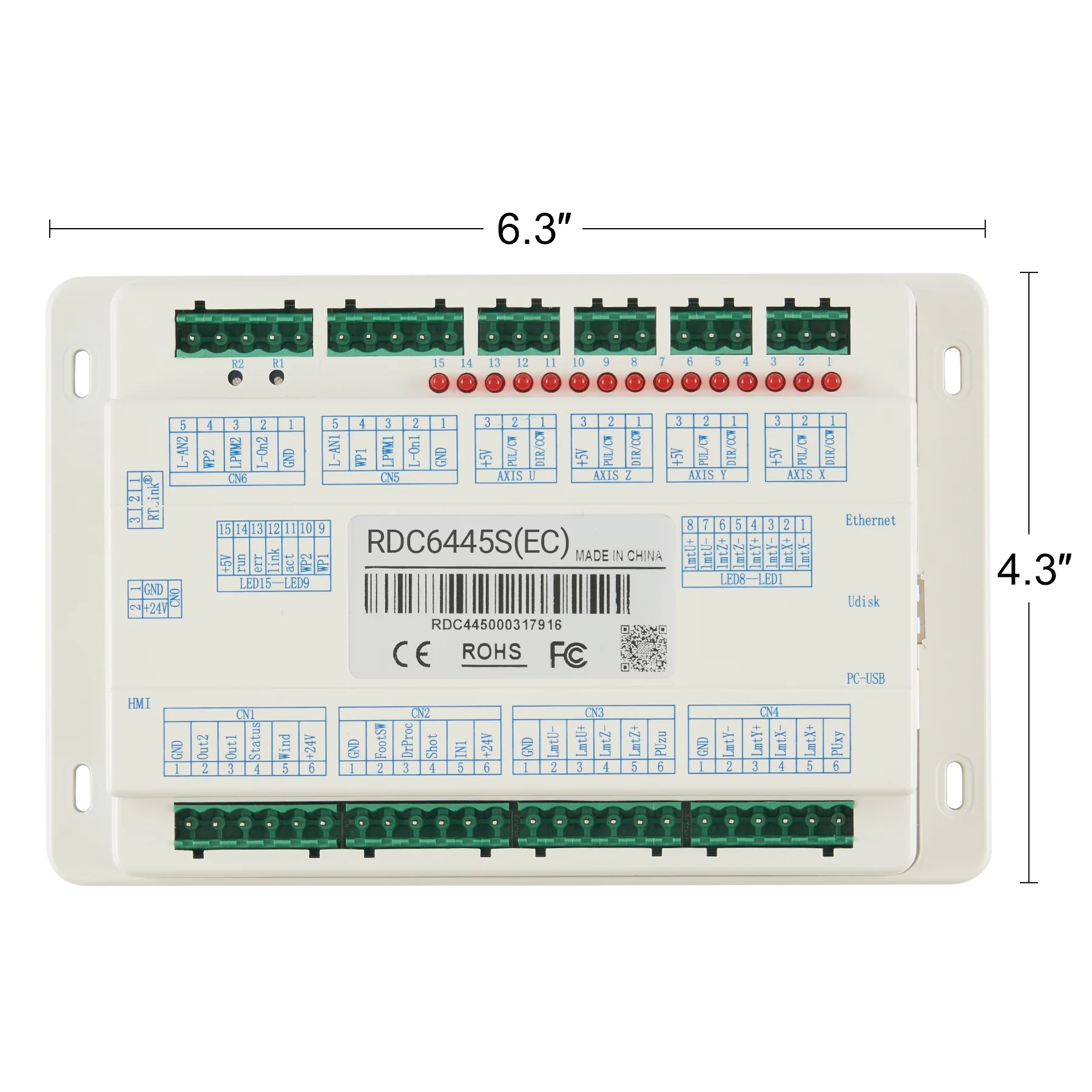 RDC6445S Ruida Replacement Control Panel Kit for CO2 Laser Engraving Machines - Image 3