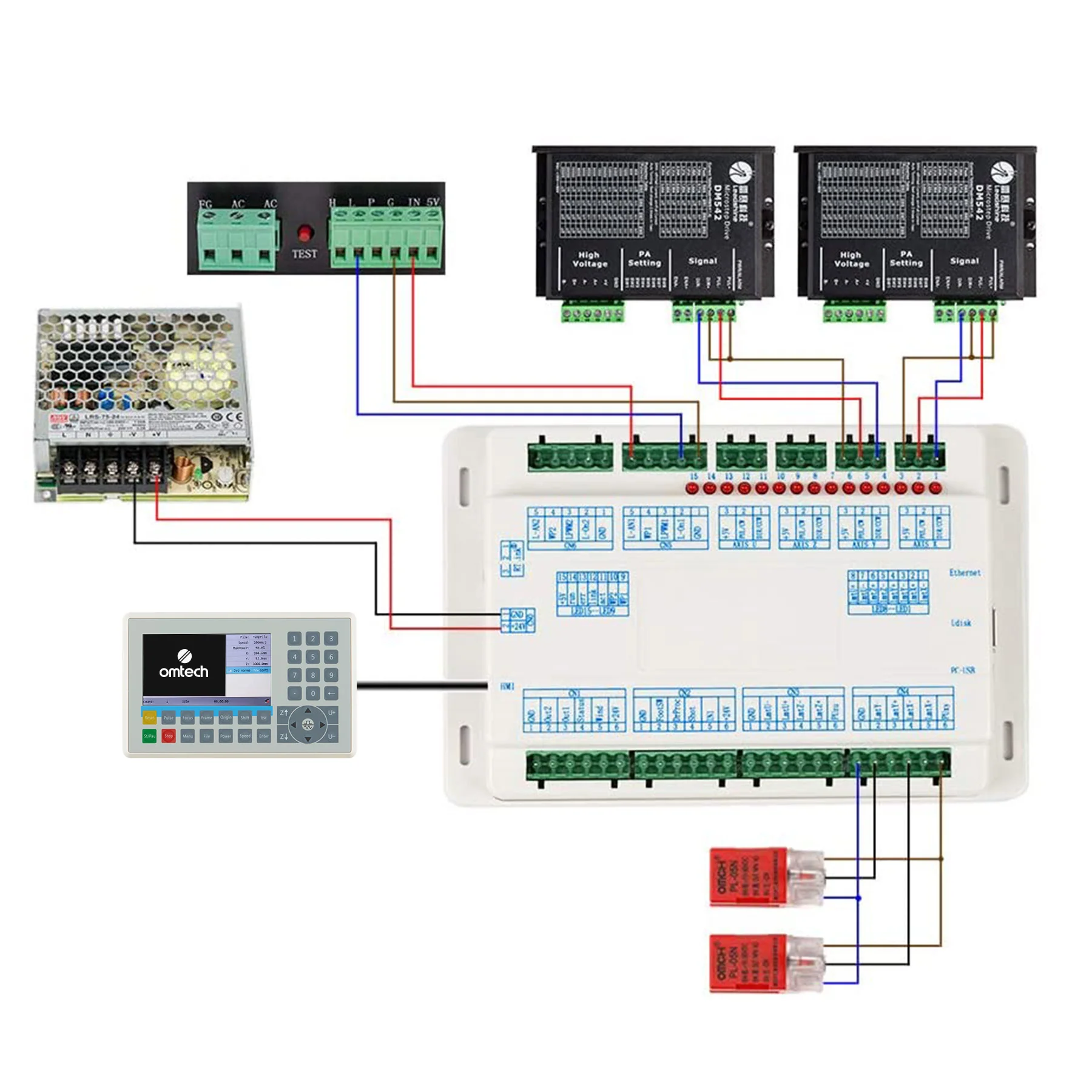 RDC6445S Ruida Replacement Control Panel Kit for CO2 Laser Engraving Machines - Image 5