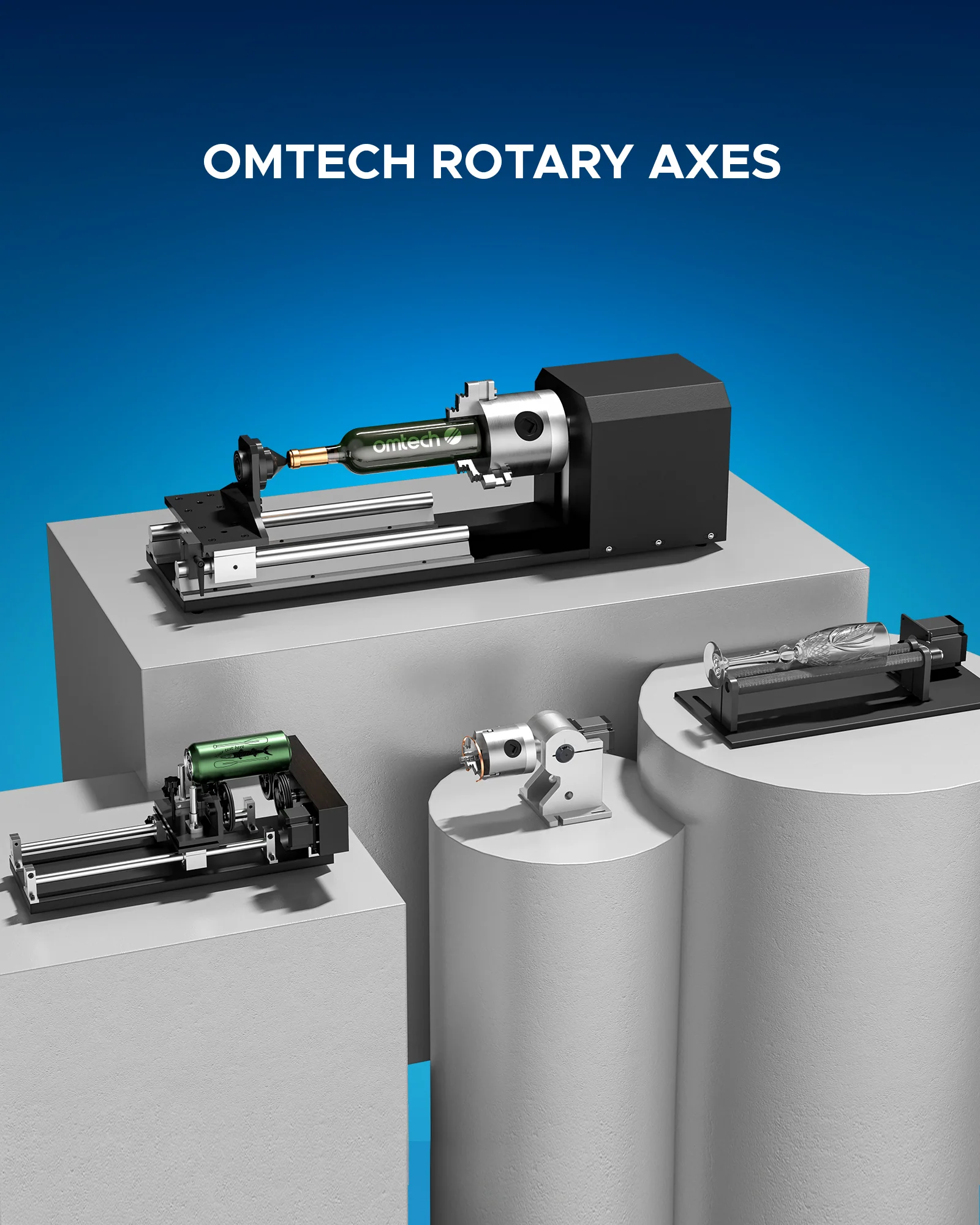 Rotary Axis with Jaw Chuck for 50W and up CO2 Laser Engraver Cutting Machine - Image 13