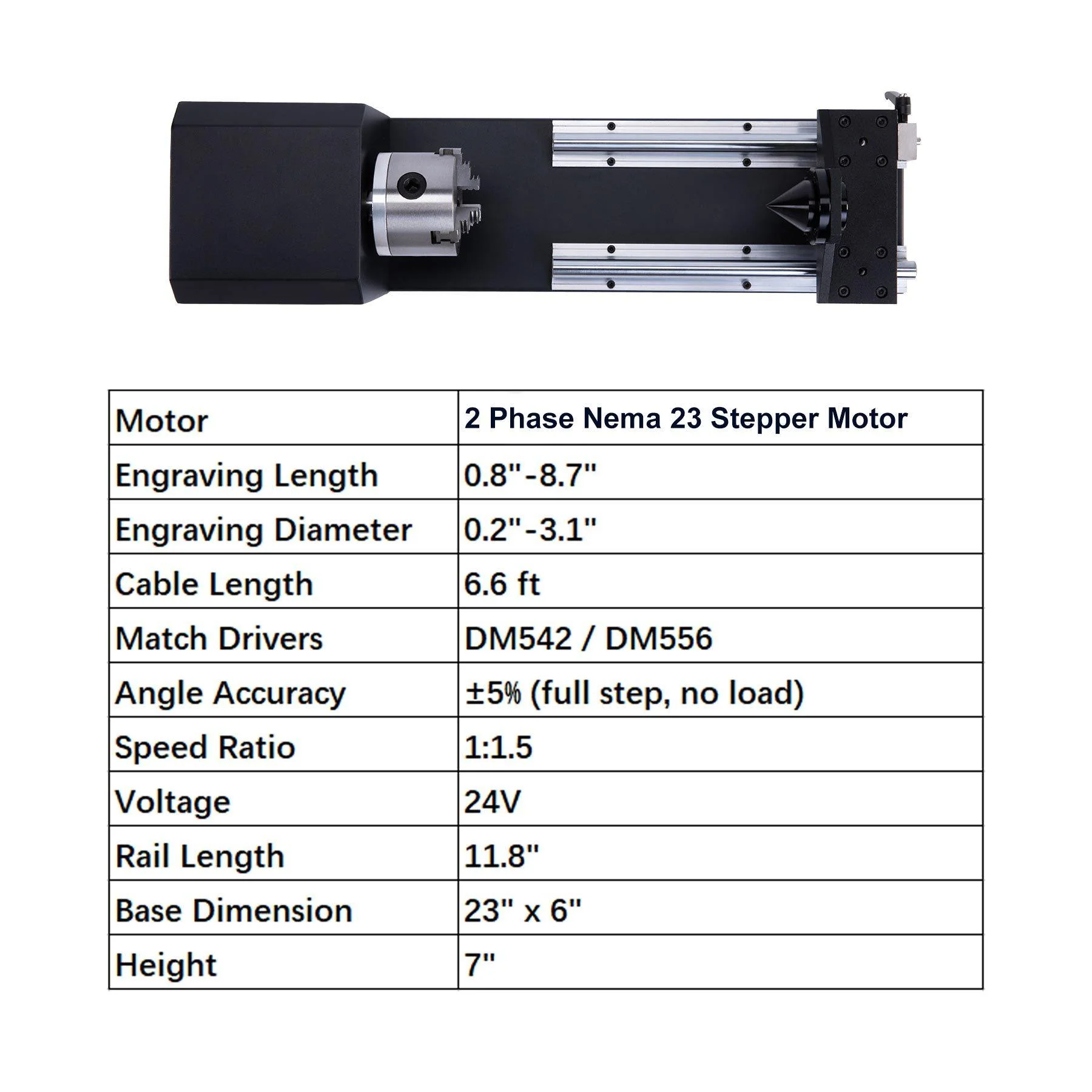 Rotary Axis with Jaw Chuck for 50W and up CO2 Laser Engraver Cutting Machine - Image 14