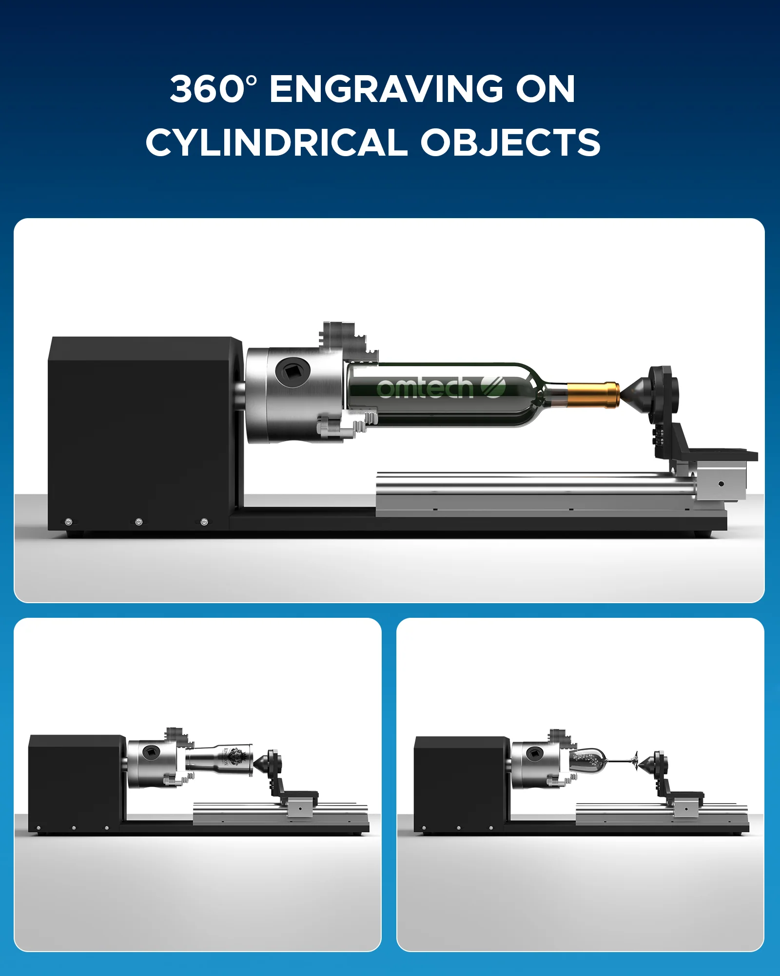 Rotary Axis with Jaw Chuck for 50W and up CO2 Laser Engraver Cutting Machine - Image 7